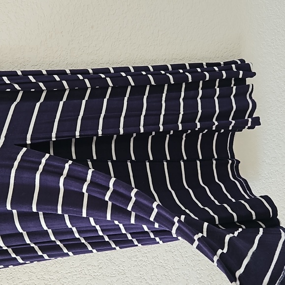 Navy And White Striped Maxi Skirt - Picture 3 of 6